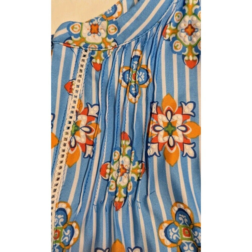 Ruby Rd Petite XL Boho Garden Party Tunic 3/4 Sleeve Top NWT - Picture 5 of 8